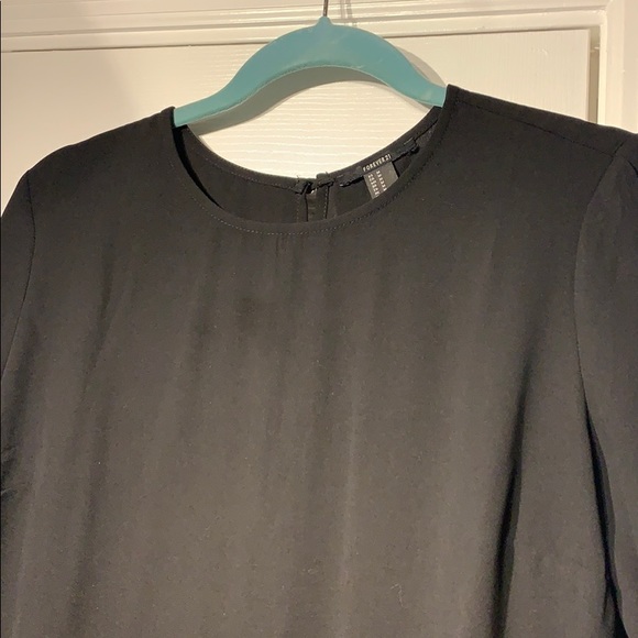 Black Assymetrical Tunic 3/4 Sleeve - Picture 10 of 10